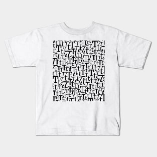 T - Typography (Black) Kids T-Shirt